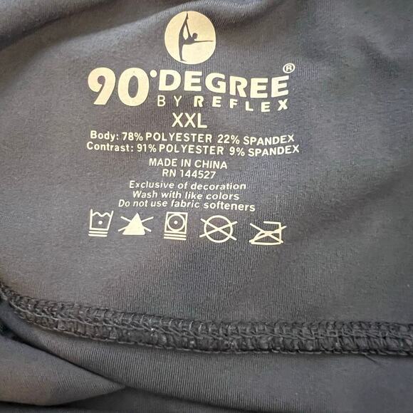 90° by reflex Women's size XXL Navy performance compression leggings w/pockets - Picture 9 of 9